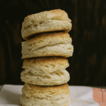 Stacked sourdough biscuits