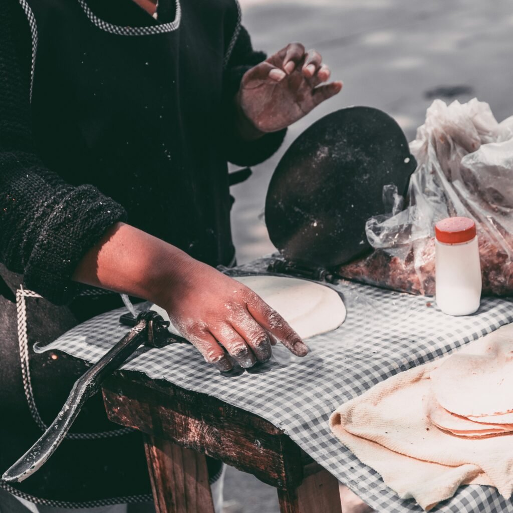 Making tortillas