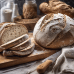 Cheater sourdough bread loafs. Sliced bread.