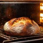 Sourdough in an oven