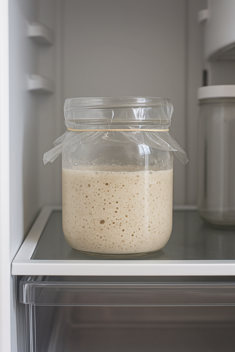 Storing sourdough starter