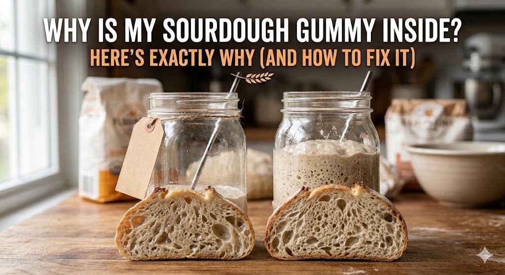 Sourdough gummy inside